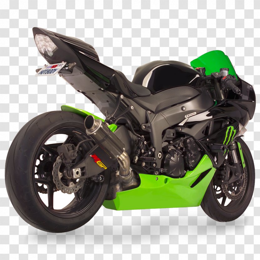 Exhaust System Kawasaki Ninja ZX-14 ZX-6R Motorcycle - Rim - Motor Transparent PNG