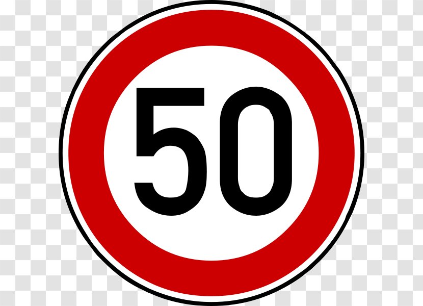 Speed Limit Traffic Sign Car Miles Per Hour Transparent PNG