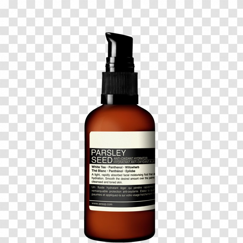 Aesop Parsley Seed Anti-Oxidant Serum Lotion Skin Care Facial - Cleansing Masque - Anti Radiation Sai Cream Transparent PNG