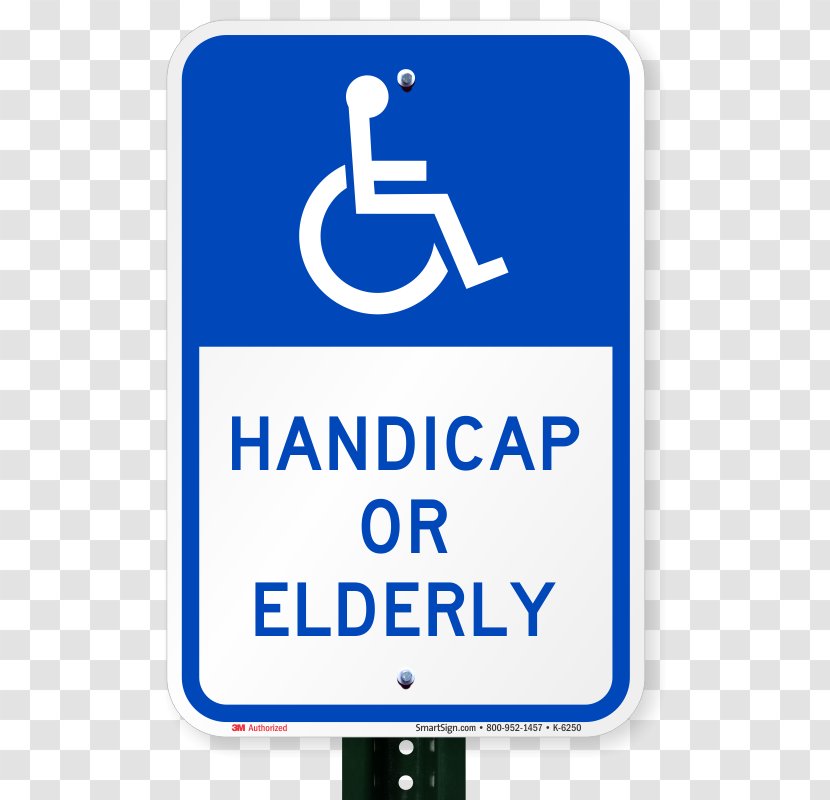 Disabled Parking Permit Florida Disability Car Park Sign - Thick Respect For The Elderly Transparent PNG