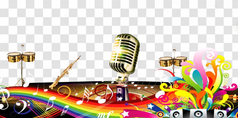 Stage Fundal Microphone - Vibrant Color Background Material Transparent PNG