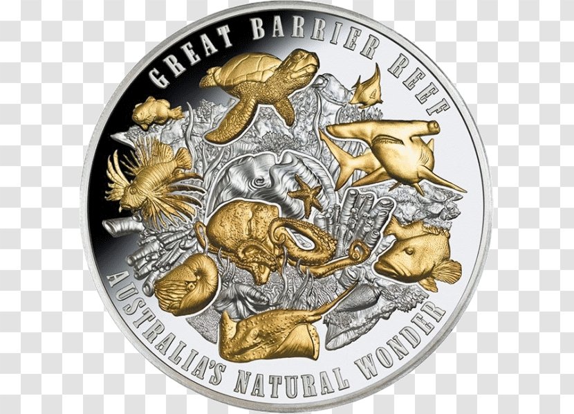 Great Barrier Reef Niue Coin Coral Silver - Australia Transparent PNG