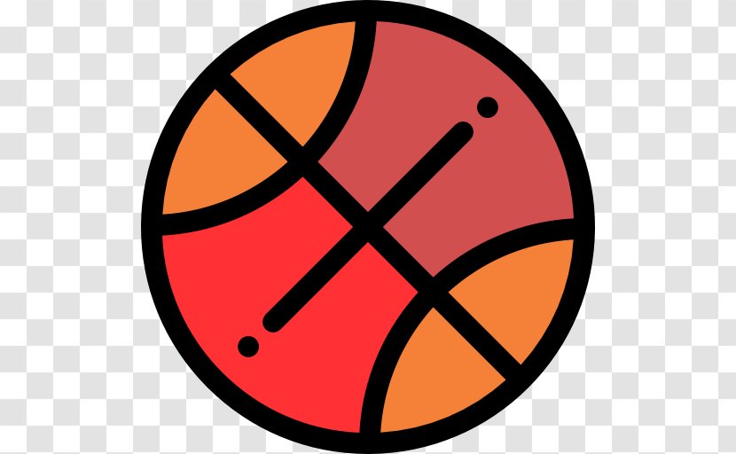 Basketball Court Sport Flat Design - Outline Of Transparent PNG