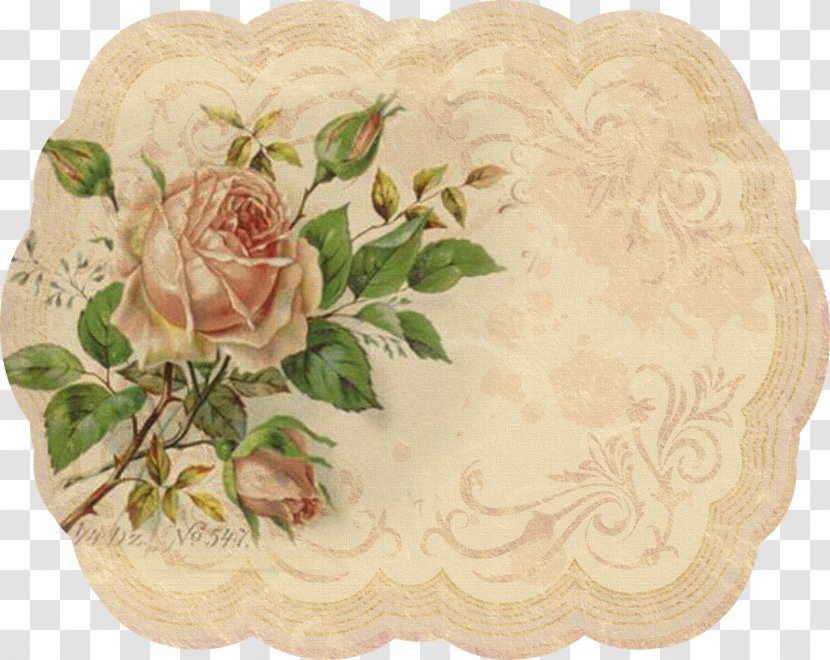 Vintage Clothing Flower Decoupage - Floral Design Transparent PNG