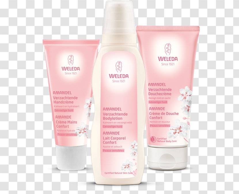 Lotion Shower Gel Cream Weleda Cosmetics - Almond Transparent PNG