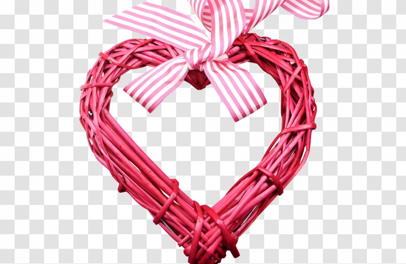 Pink Heart Valentine's Day - Gift - Creative Bamboo Love Transparent PNG