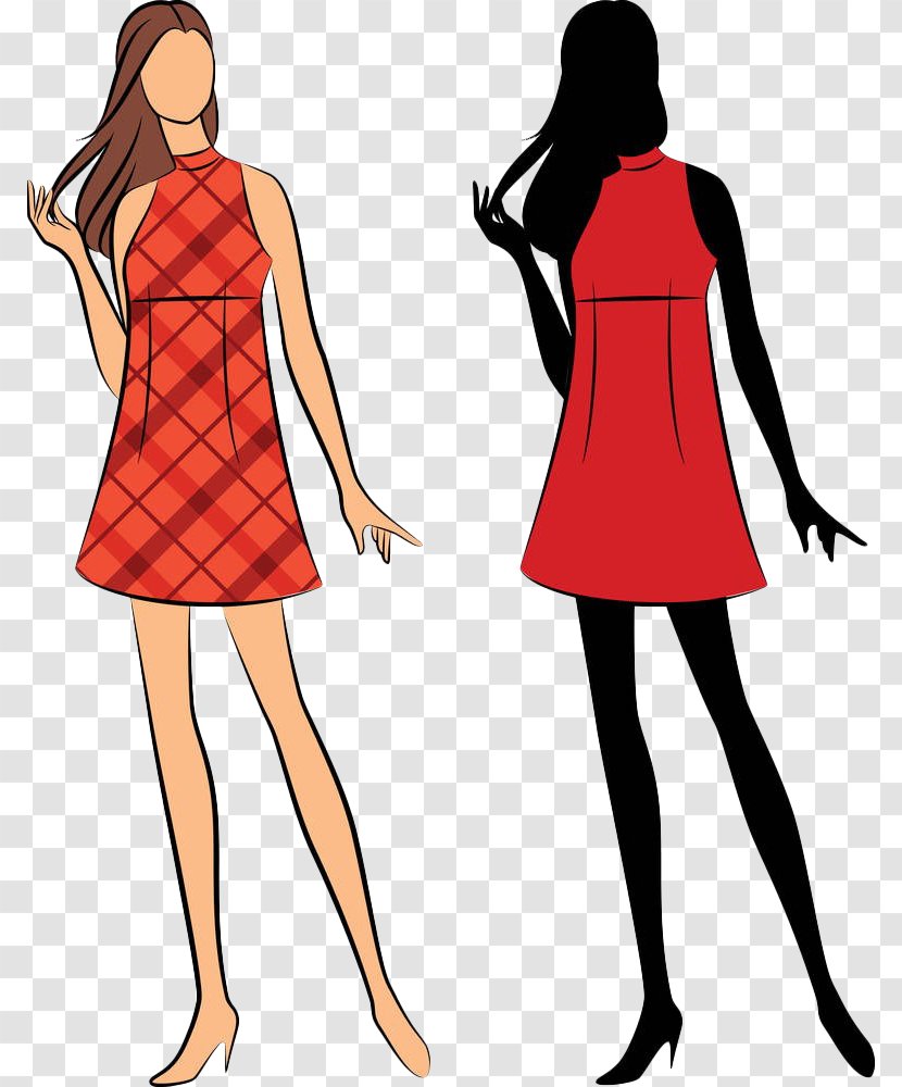 Silhouette Royalty-free Photography Illustration - Heart - Hand-painted Women's Models Transparent PNG