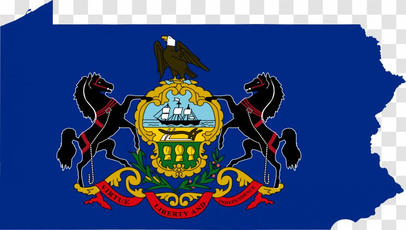 Flag And Coat Of Arms Pennsylvania Stock Photography Map - New England Transparent PNG