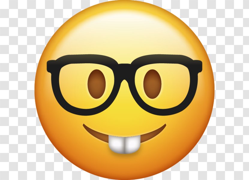 Emoji IPhone Smiley Nerd Sticker - Smile Transparent PNG