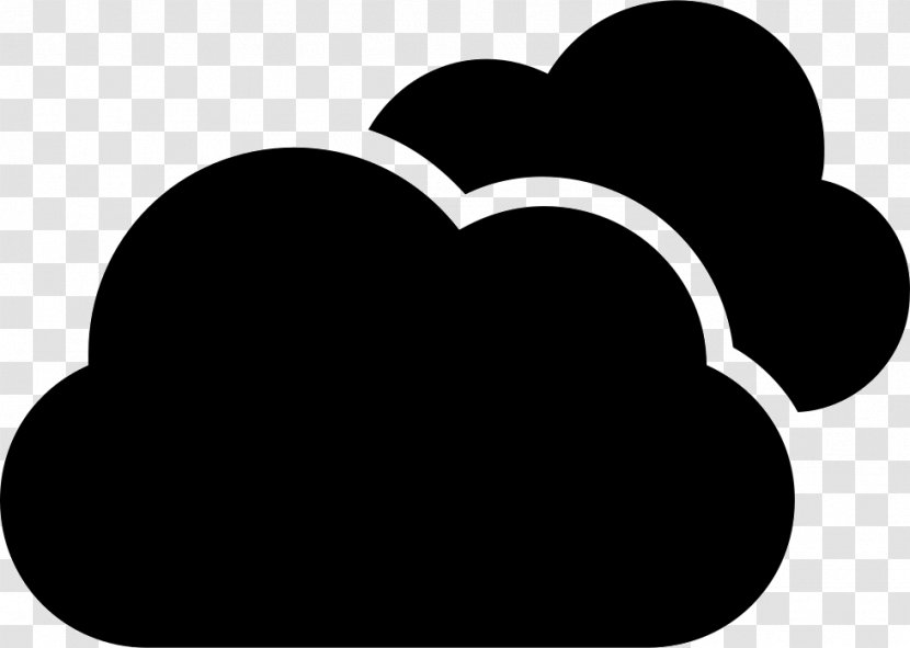 Black White Grey Clip Art - Outline - Cloud Computing Transparent PNG