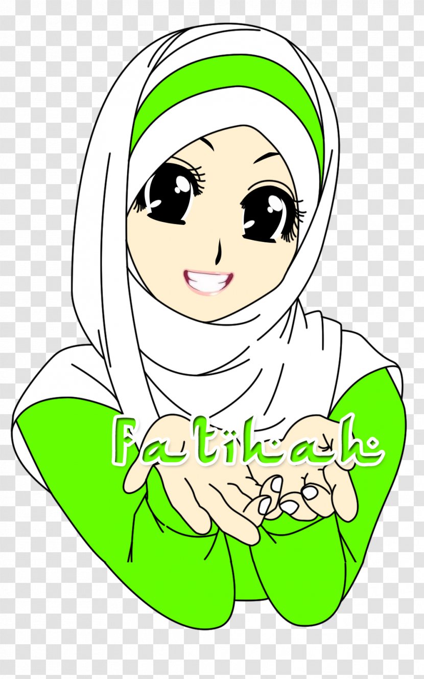 Hijab Muslim Islam Cartoon Drawing - Heart Transparent PNG