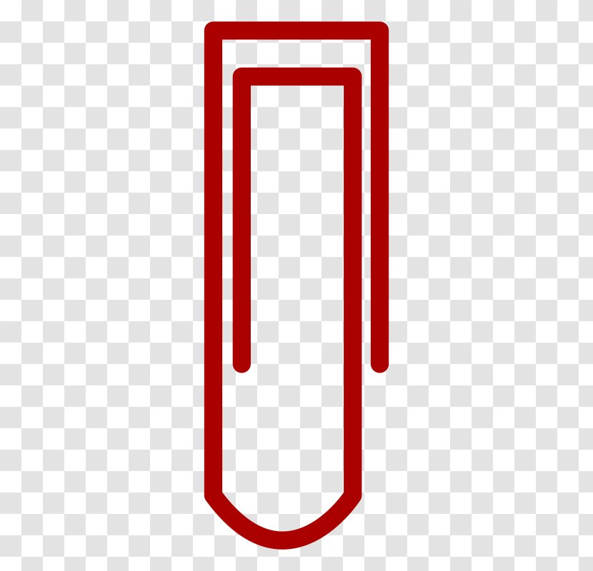 Rectangle Number Area Symbol - Red - Paper Clip Transparent PNG