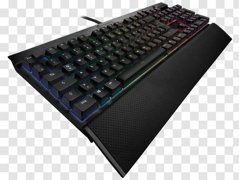 Computer Keyboard Corsair Gaming K95 Rgb Platinum Mechanical Keypad - Touchpad - Cherry Transparent PNG