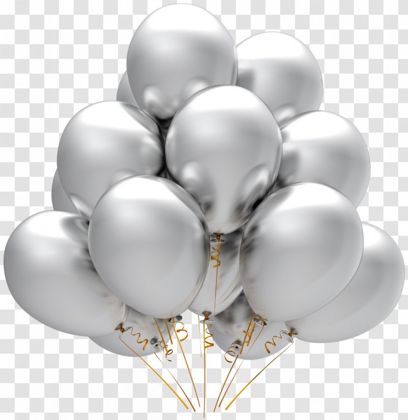 Balloon Party Silver Birthday Stock Photography - Supply Transparent PNG