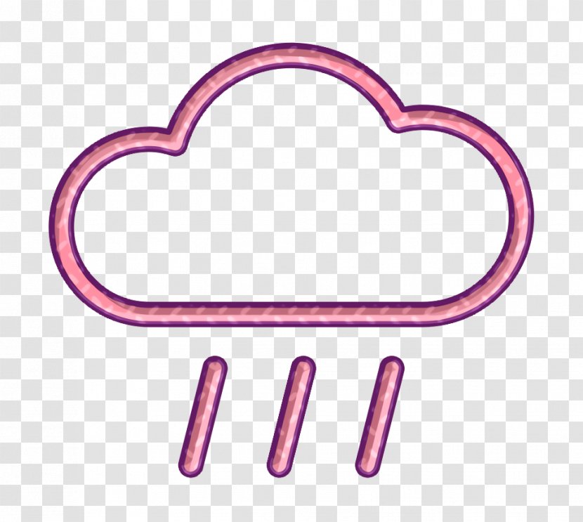 Cloud Icon Rain Rainy - Pink - Love Violet Transparent PNG