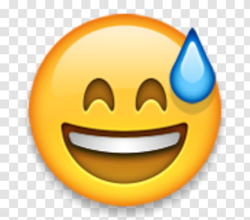 Smile Emoji Face Mouth Perspiration - Facial Expression - Anxious Transparent PNG