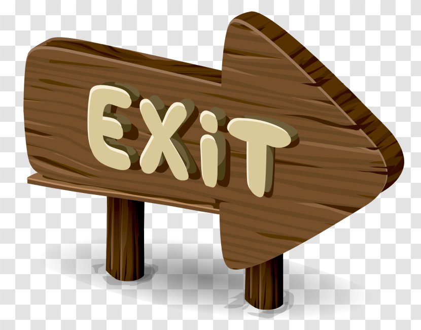 Exit Sign Emergency Clip Art - Furniture - Table Transparent PNG
