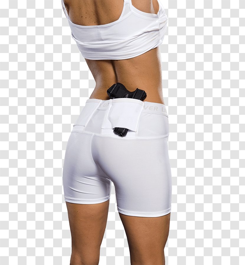 T-shirt Concealed Carry Clothing Gun Holsters Shorts - Silhouette - Girls Back Transparent PNG