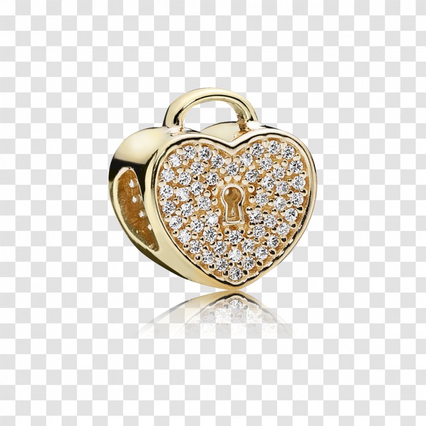 Earring Pandora Charm Bracelet Cubic Zirconia Gold - Ring Transparent PNG