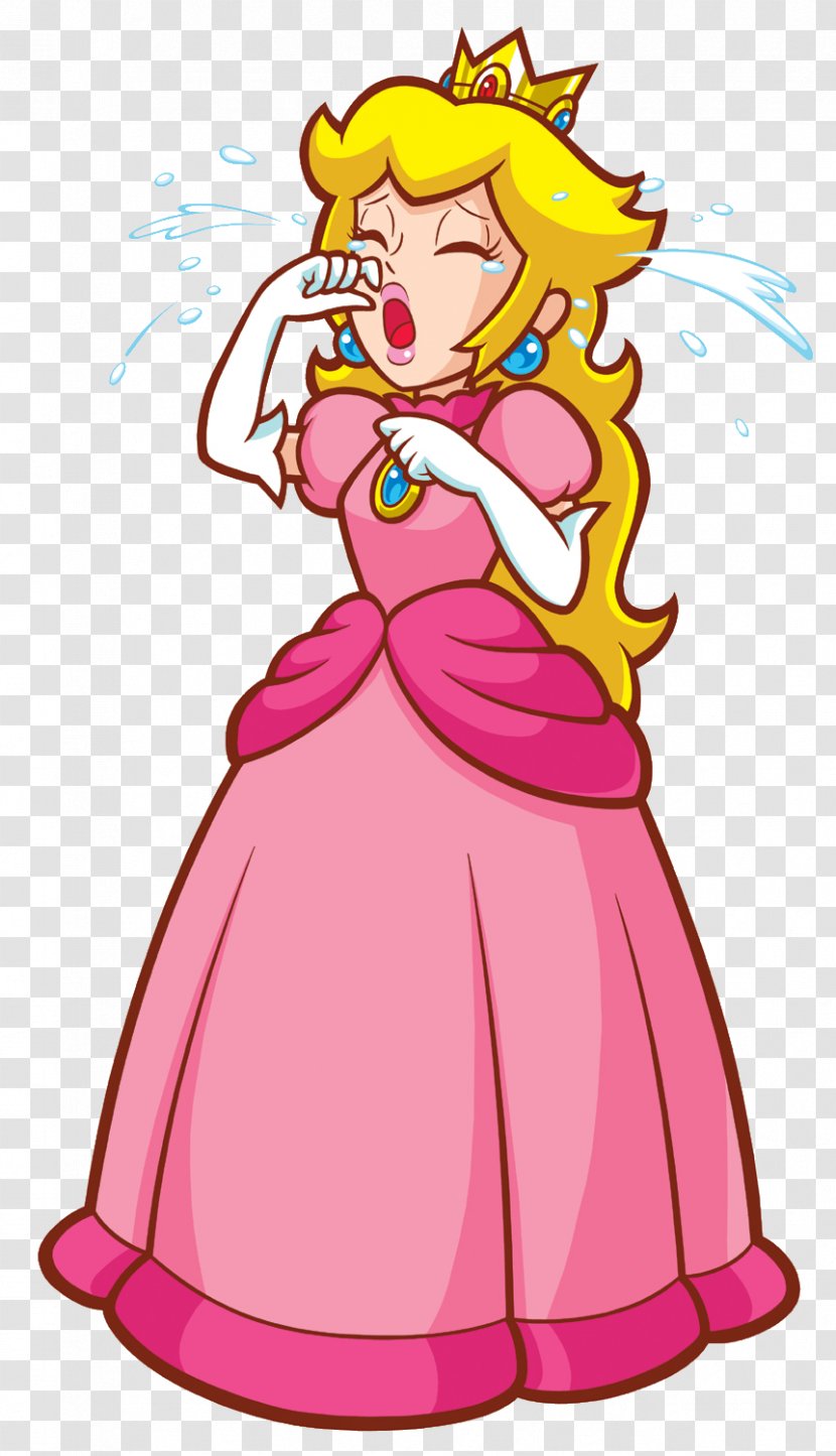 Super Princess Peach New Mario Bros. Wii - Watercolor - Cry Transparent PNG
