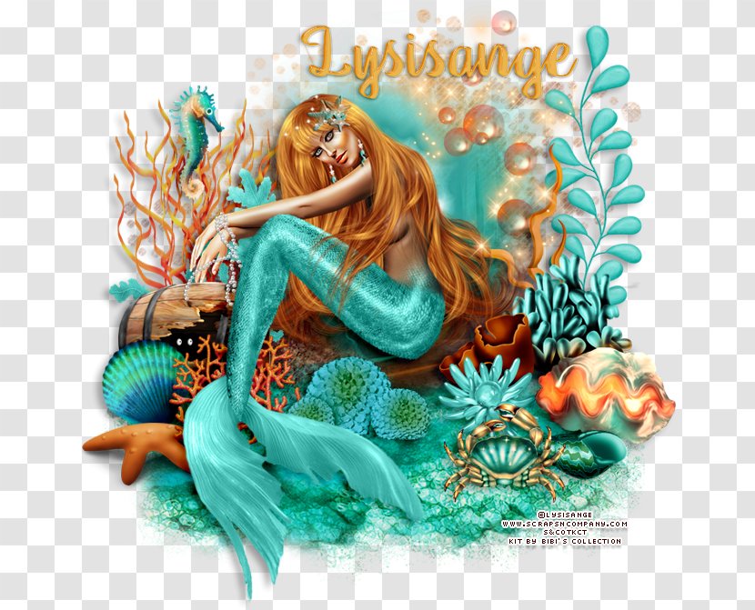 Art Teal Turquoise Mermaid - Under Sea Transparent PNG