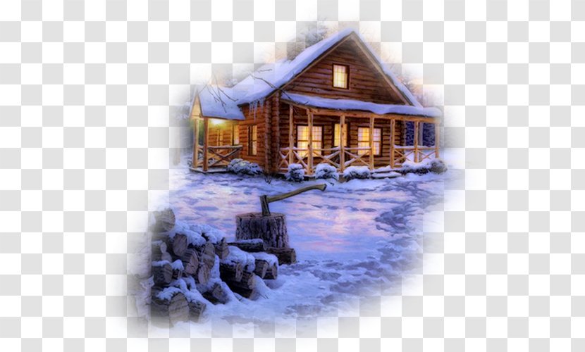 Desktop Wallpaper Tiny House Movement Snow Log Cabin Transparent PNG