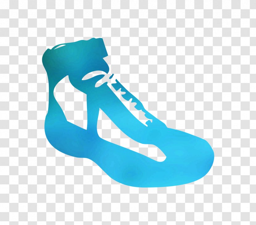 Shoe Product Design Walking Font - Teal - Electric Blue Transparent PNG
