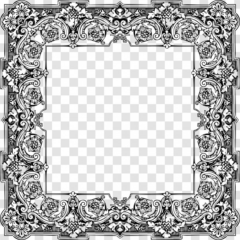 Title Page Picture Frames Coloring Book Ornament - Rectangle - Silver Transparent PNG