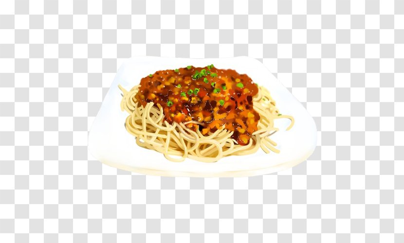 Lo Mein Zhajiangmian Hot Dry Noodles Gravy - Painting - Butter Hand Material Picture Transparent PNG