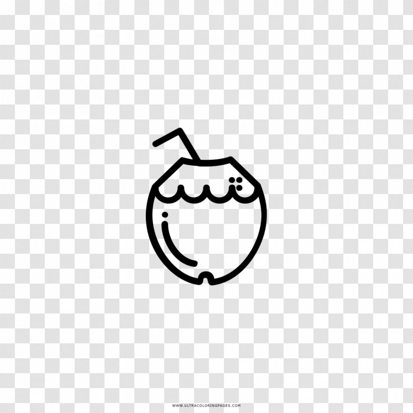 Coloring Book Drawing Coconut Ausmalbild Clip Art - White - Palmeira Transparent PNG