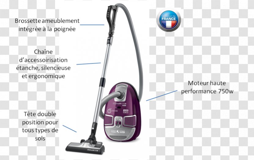 Rowenta Silence Force Extreme Compact RO5729 Vacuum Cleaner SILENCE FORCE EXTREME RO5762 Cyclonic 4A Rue Du Commerce - Energ Transparent PNG