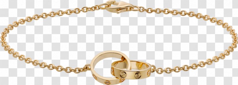 Love Bracelet Cartier Chain Colored Gold - Ring Transparent PNG