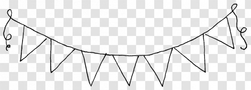 Triangle Point Line Art Design - Diagram - Black And White Flag Transparent PNG