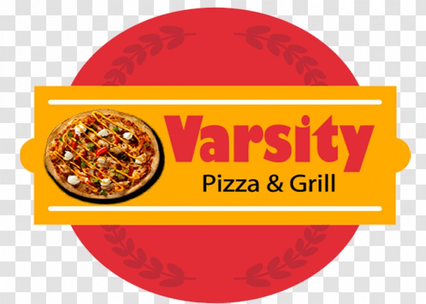 Varsity Pizza And Grill Logo Cuisine Barbecue - Delicious Takeout Transparent PNG