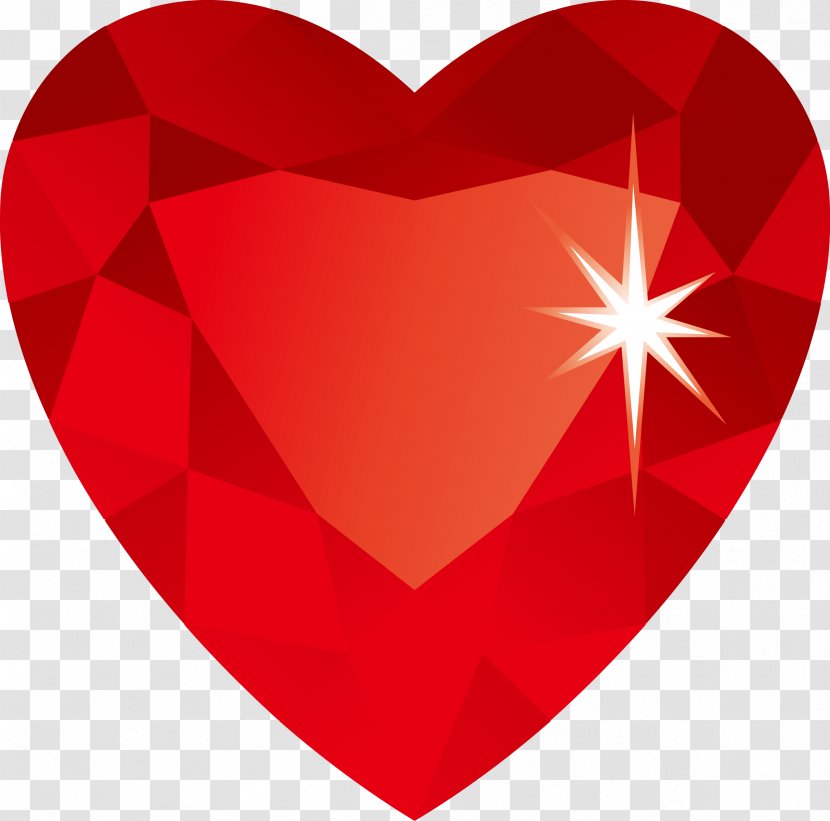 Heart Diamond Designer - Silhouette - Vector Heart-shaped Transparent PNG