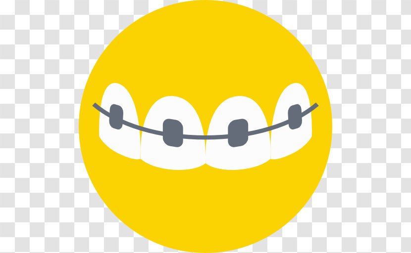 Illustration Dental Braces - Smiley Transparent PNG