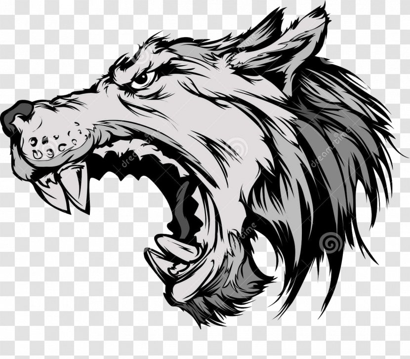 Gray Wolf Royalty-free Clip Art - Monochrome Photography Transparent PNG
