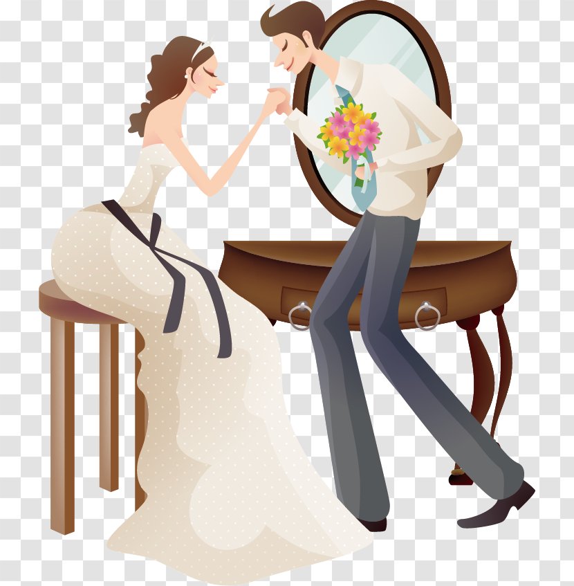 Wedding Invitation Marriage Set - Frame - Couple Transparent PNG