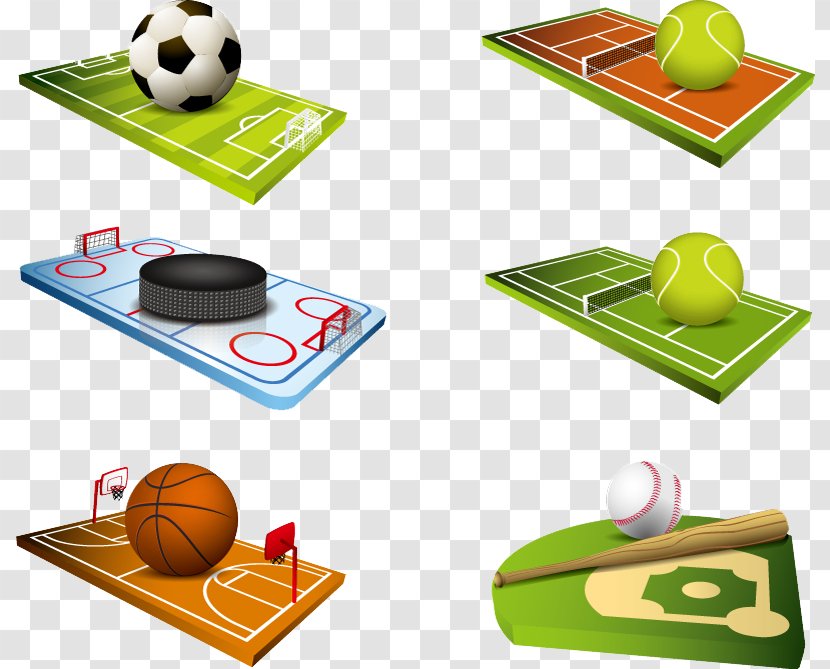 Athletics Field Hockey Football Pitch Royalty-free - Olympic Sports - 6 Balls And Golf Course Design Vector Material Transparent PNG