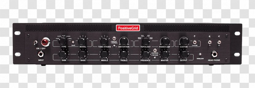 Guitar Amplifier Positive Grid BIAS Rack Head Preamplifier - Audio Power - Bass Volume Transparent PNG