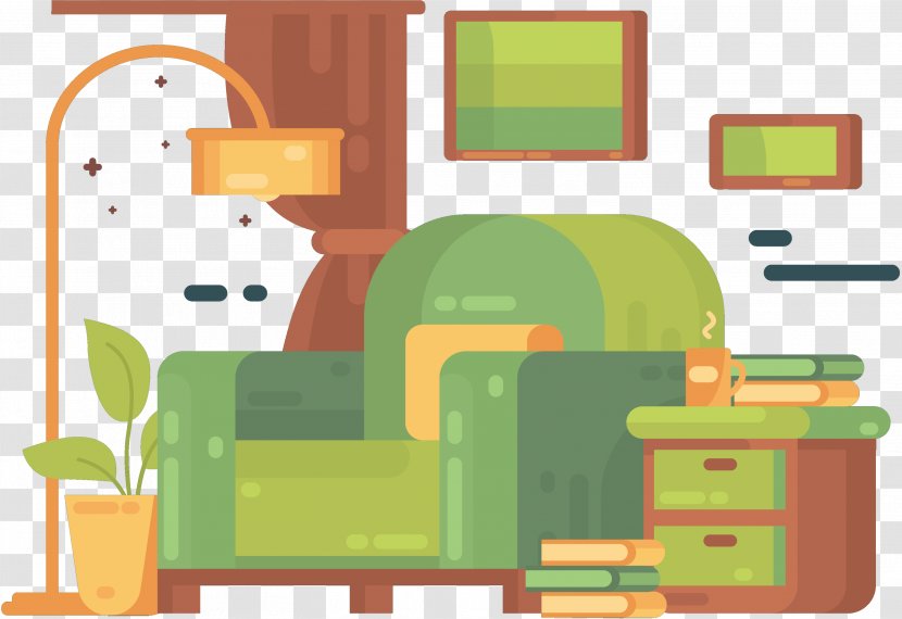 Illustration Product Design Line - Furniture - Green Transparent PNG