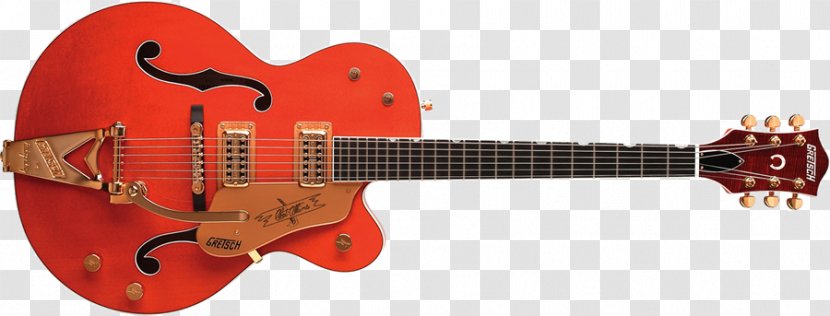 Electric Guitar Acoustic Gretsch 6120 - Musical Instruments - Bigsby Vibrato Tailpiece Transparent PNG