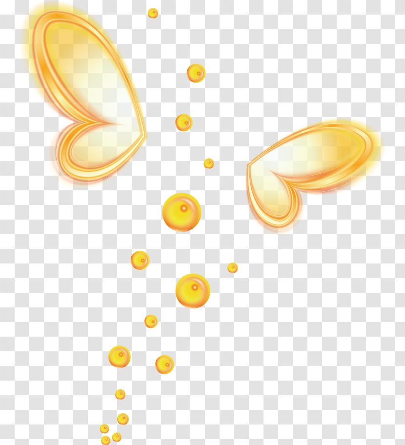 Butterfly - Yellow - Point Transparent PNG