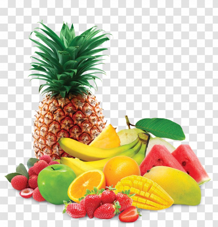Juice Smoothie Pineapple Organic Food Sundae - Strawberries - Fruits Basket Transparent PNG