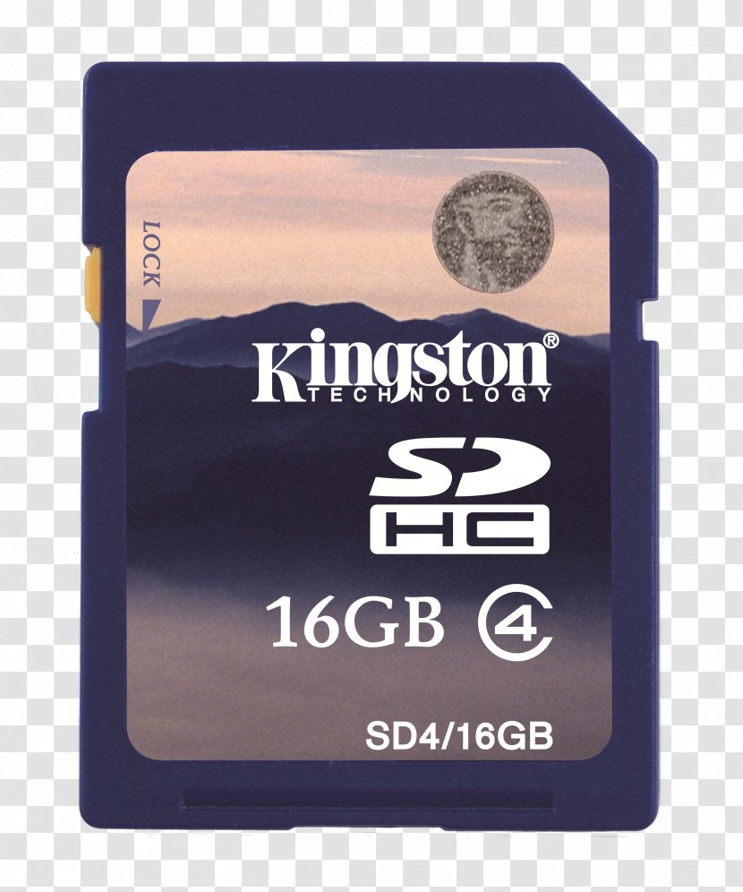 Flash Memory Cards Kingston Technology Secure Digital SDHC - Card Images Transparent PNG