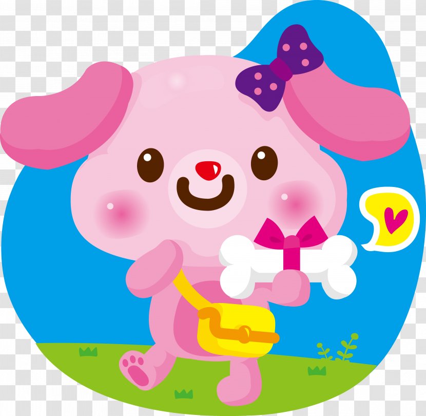 Balloon Dog Puppy Clip Art - Pink - Cartoon Transparent PNG
