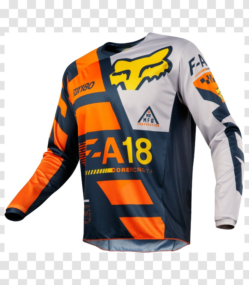 FOX 180 Sayak Jersey Youth Pants Fox Racing - Textile - Orange Transparent PNG