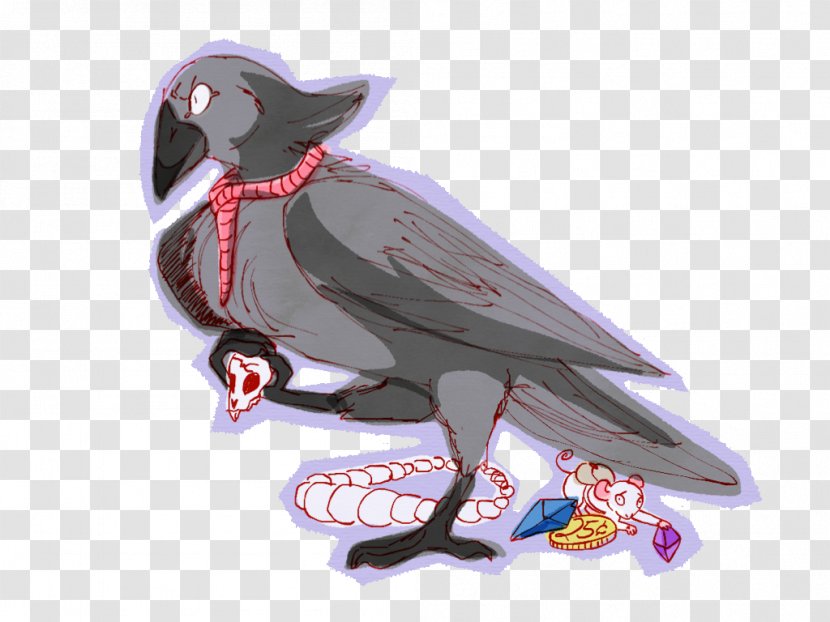 Beak Bird Of Prey Fauna Feather - Raven Skeleton Transparent PNG