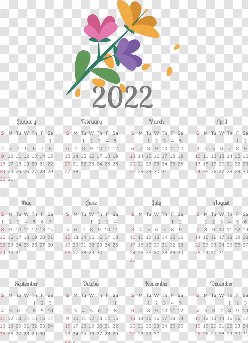 Calendar Font Flower 2011 Transparent PNG