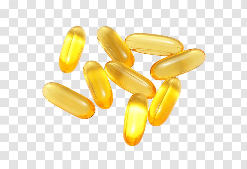 Dietary Supplement Fish Oil Acid Gras Omega-3 Krill Cod Liver - Yellow Transparent PNG